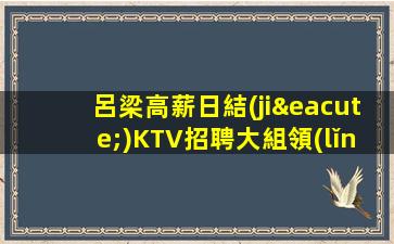 呂梁高薪日結(jié)KTV招聘大組領(lǐng)隊(duì)直聘