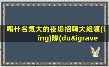 喀什名氣大的夜場招聘大組領(lǐng)隊(duì)直聘