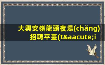 阜新夜場(chǎng)招聘