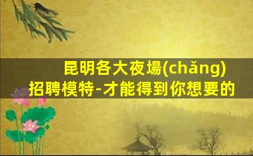莆田夜總會(huì)招聘