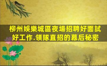 河南KTV招聘