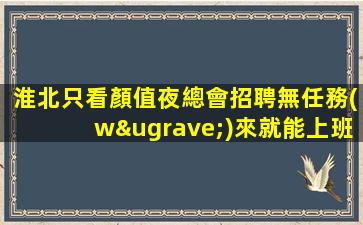淮北只看顏值夜總會招聘無任務(wù)來就能上班