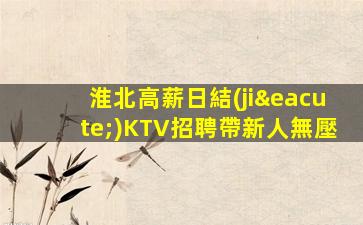 淮北高薪日結(jié)KTV招聘帶新人無壓