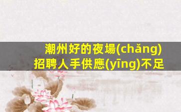 山南夜場(chǎng)招聘