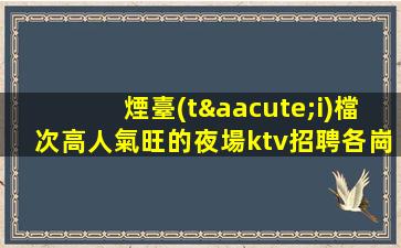煙臺(tái)檔次高人氣旺的夜場ktv招聘各崗位人才