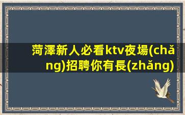 菏澤新人必看ktv夜場(chǎng)招聘你有長(zhǎng)相身材我有空間舞臺(tái)