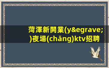 菏澤新開業(yè)夜場(chǎng)ktv招聘素質(zhì)很好