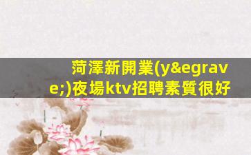 菏澤新開業(yè)夜場ktv招聘素質很好