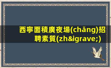 西寧面積廣夜場(chǎng)招聘素質(zhì)高端場(chǎng)所