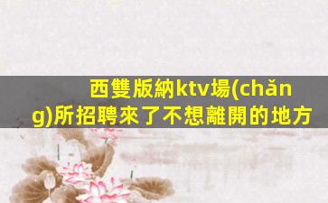 湛江KTV招聘